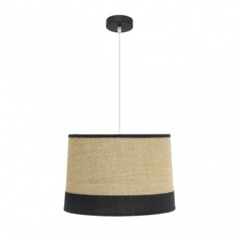 Distribuidor - Lâmpadas Diversas | Colgantes Moderno | COLGANTE TIETAR 1XE27 SACO/NEGRO REGX40X40 CM Ref: 186694009